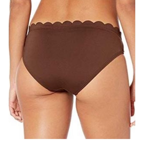 Kate Spade New York ESPRESSO Core Solids #79 Scalloped Bikini Bottom, US XSmall - Picture 2 of 3